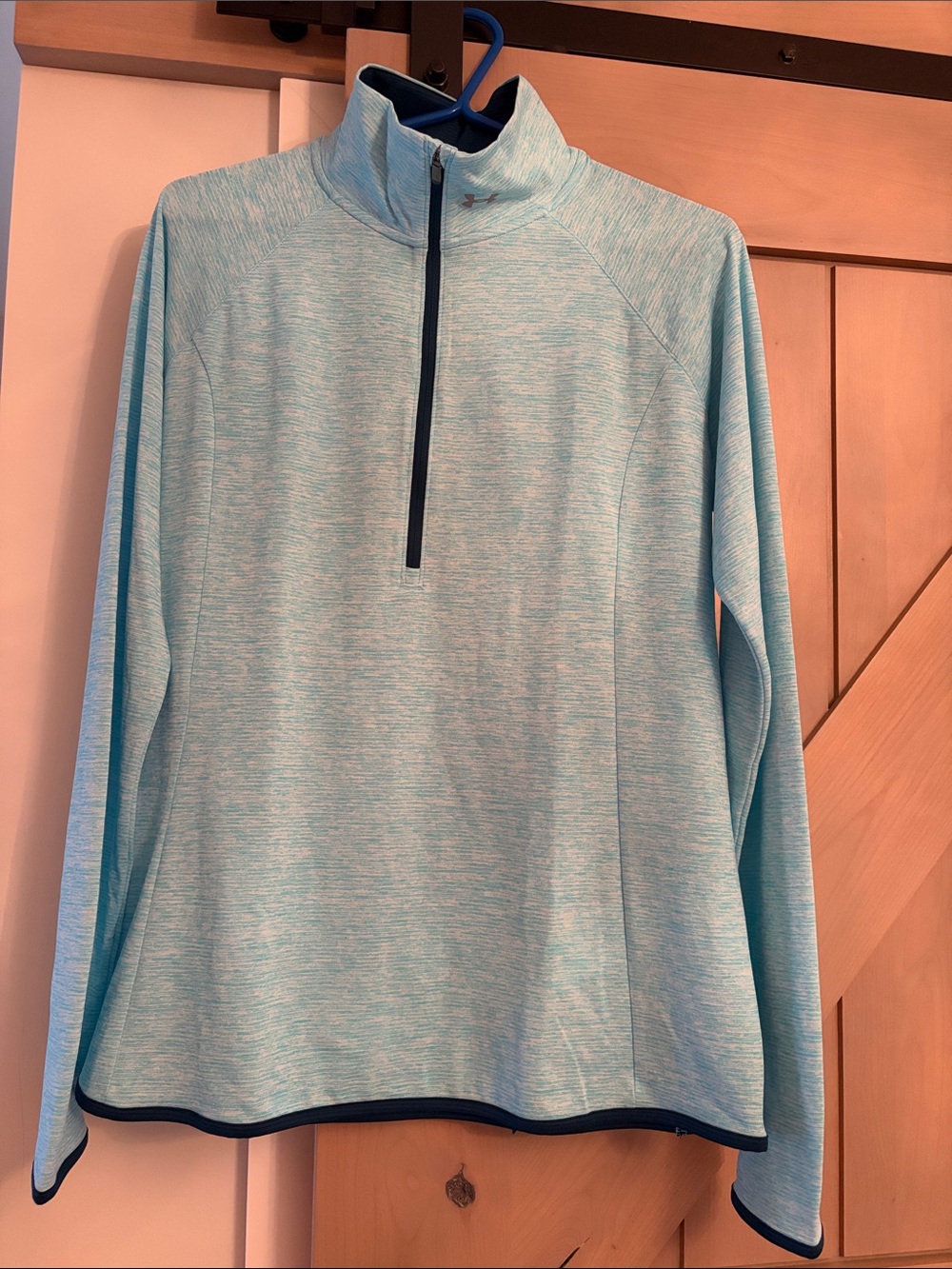 Under Armour Light Blue Heathered 1/4 Zip Pullover Jacket